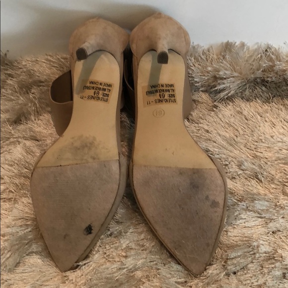 Tan Ankle Strap Pointed Toe 4” Heel 6.5 - Picture 5 of 8